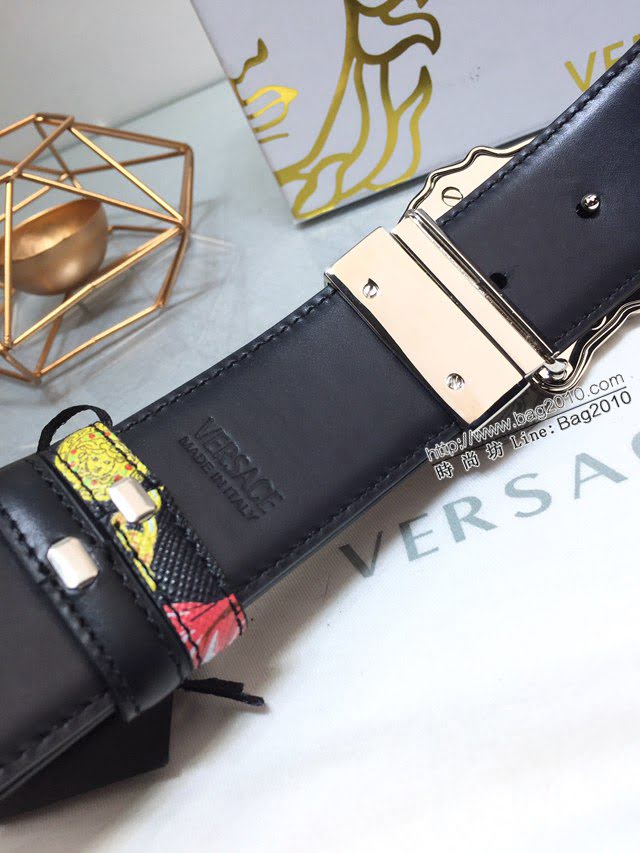 VERSVE高端男士皮帶 範思哲Tabloid印花雙面用皮帶 範思哲3D美杜莎腰帶扣腰帶  jjp1458